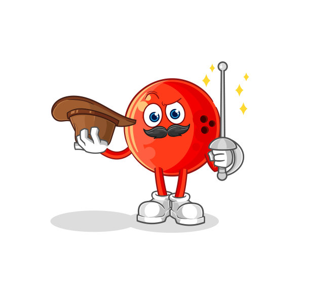 保龄球击剑人物卡通吉祥物图片下载