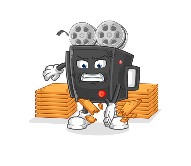 电影拍摄空手道吉祥物卡通图片下载