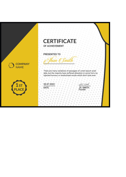 新时尚现代成就证书图片下载