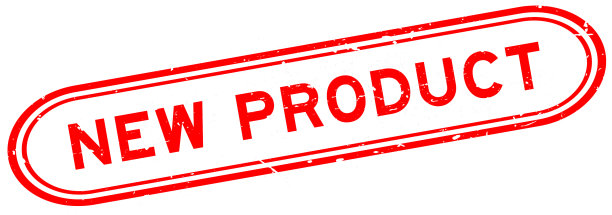 Grunge红色新产品字橡胶印章上图片下载