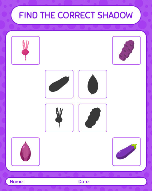 找到正确的蔬菜阴影游戏图片下载