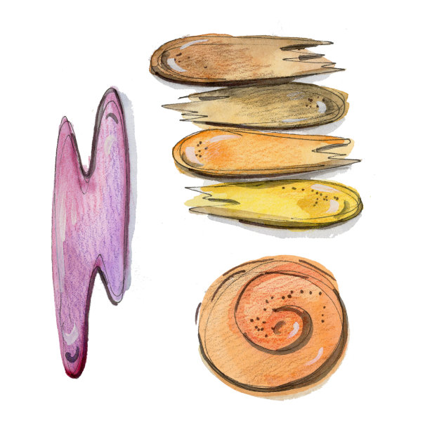 水彩设置化妆涂抹在白色背景图片下载