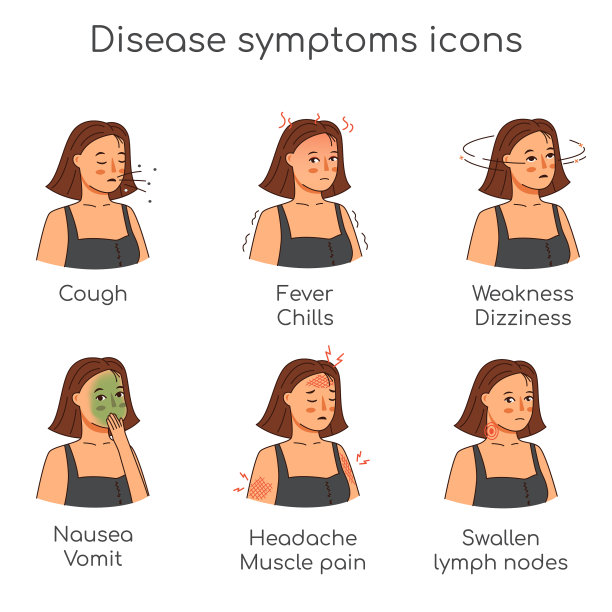女人是一系列严重疾病的症状图片下载