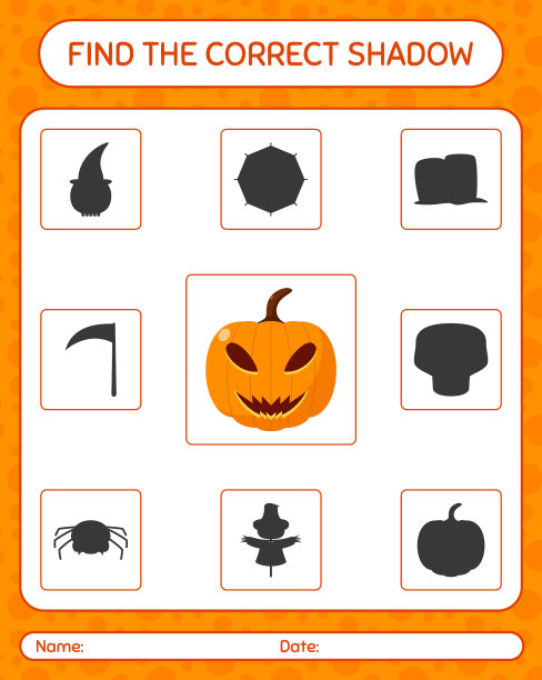 找到正确的影子游戏与杰克o灯笼图片下载