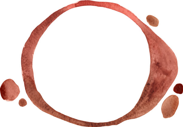 棕色圆框水彩图片下载