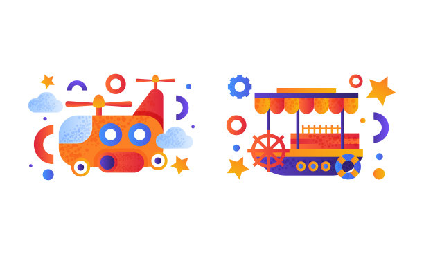 平船和直升机作为空中和海上船只图片下载