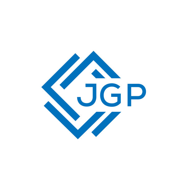 JGP字母标志设计在白色背景JGP图片下载