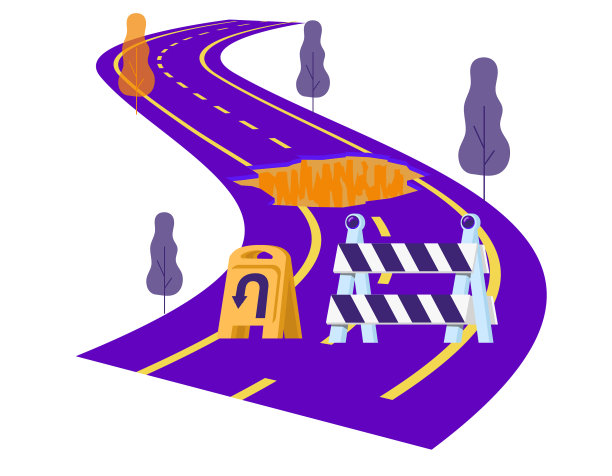 破碎路面平坦设计图片下载