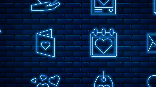 用情人节装线折心信封图片下载