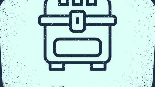 Grunge线古董宝箱图标孤立图片下载