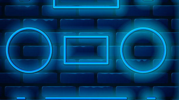 发光的霓虹灯线复古磁带图标图片下载