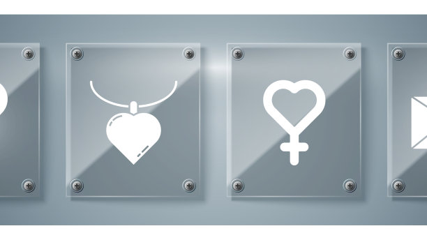 嵌有三月八日女性标志的信封图片下载