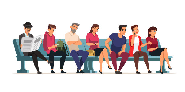 人们坐在城市公园或花园长凳上聊天图片下载