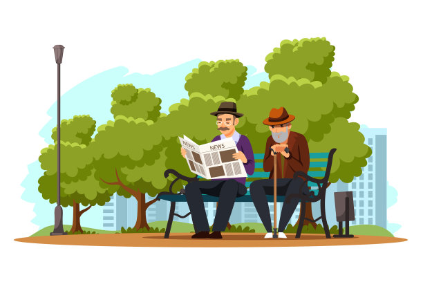 老人坐在市立公园爷爷的长椅上图片下载