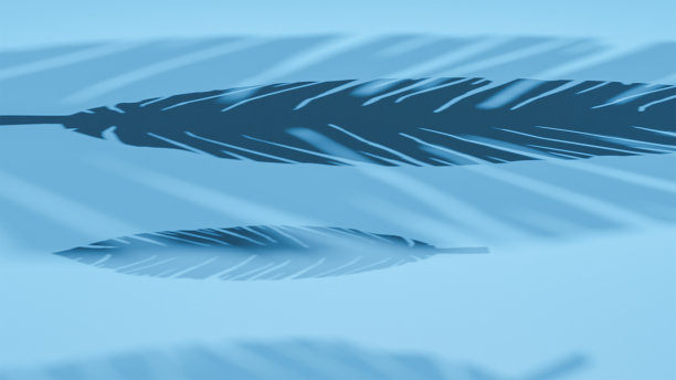 最小抽象背景在蓝色石膏墙上的叶影。图片下载