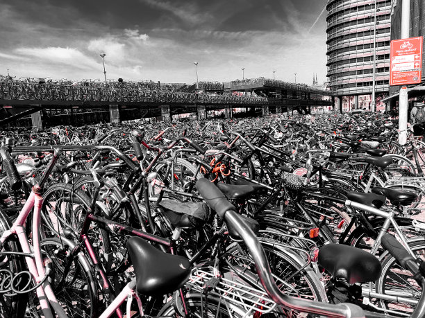 阿姆斯特丹的自行车公园图片下载