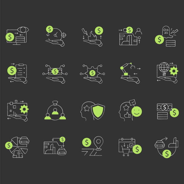 资产管理粉笔图标设置图片下载