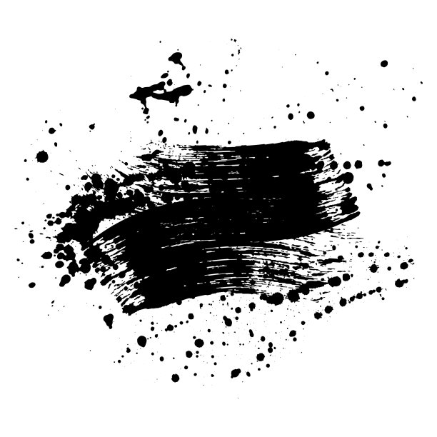 笔触与墨水滴污垢背景图片下载