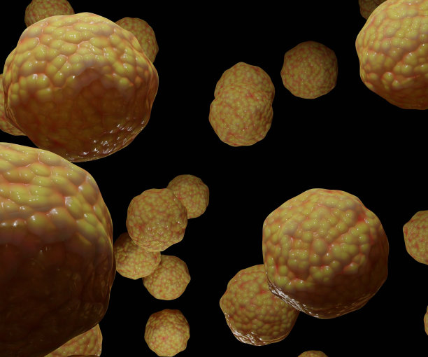 孤立的癌细胞。细胞膜脂质体图片下载