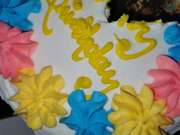 生日蛋糕上的糖霜图片下载