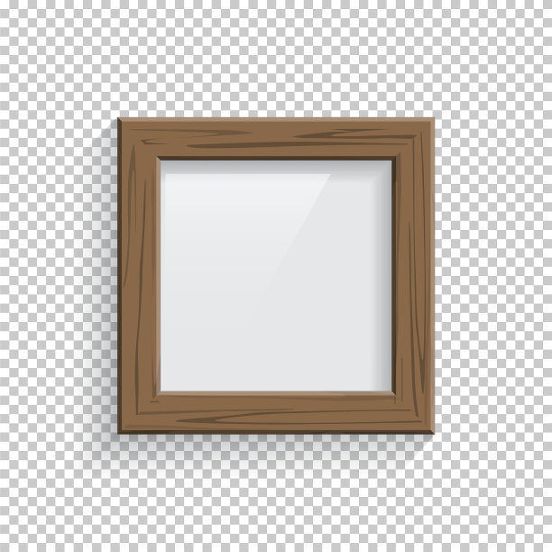 方形的木制图片或相框图片下载