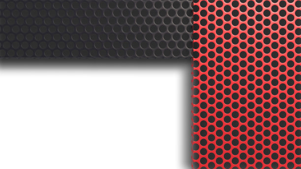 彩色金属网板在白色背景上的三维渲染图像。图片下载