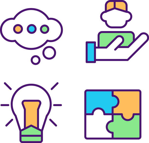 团队像素完美的RGB彩色图标设置图片下载