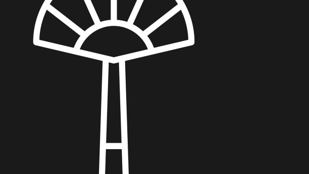 白色线埃及球迷图标孤立在黑色图片下载