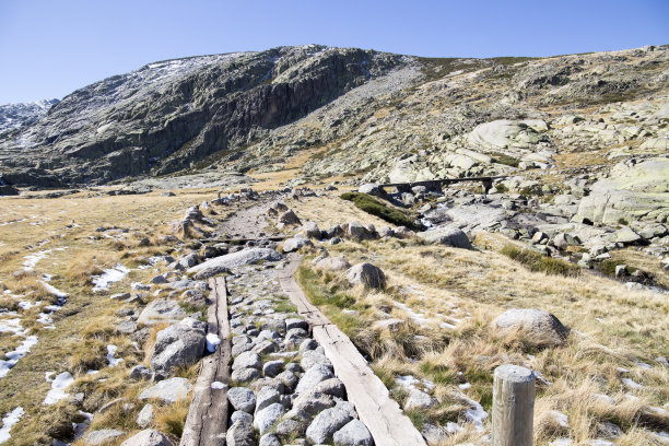 格里多斯山从平台一直延伸到西班牙阿维拉卡斯蒂尔湖图片下载