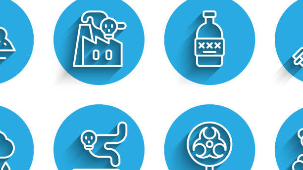 设线酸雨香烟放射性废料图片下载