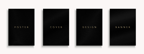 套黑色豪华涵盖模板背景图片下载