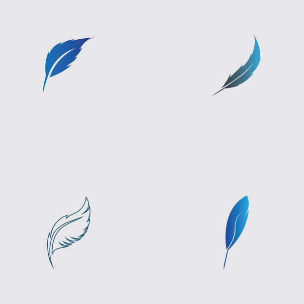 羽毛标志图像设计模板图片下载