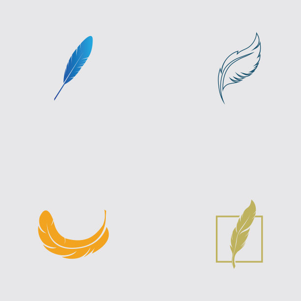 羽毛标志图像设计模板图片下载