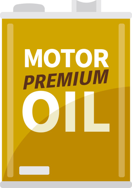 插图机油在黄金平面设计从正面观点图片下载