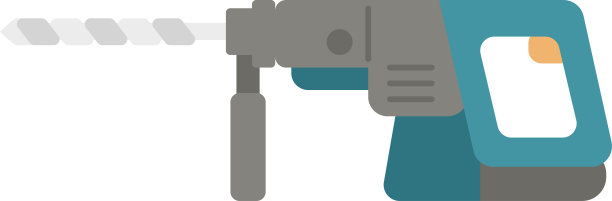 平面设计的电锤钻头说明图片下载