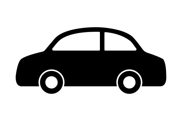 汽车隔离矢量图标。图片下载