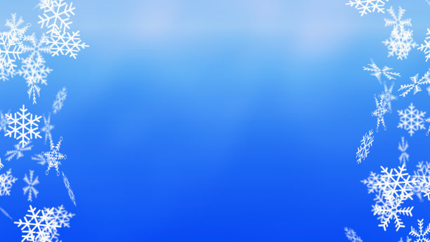 雪花蓝色背景框图片下载