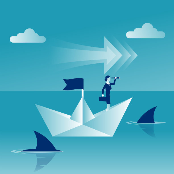 业务风险。在道路障碍。搜索解决方案。向量。图片下载