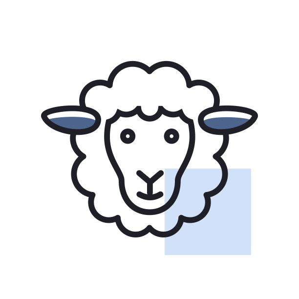 羊矢量图标。动物头标志图片下载