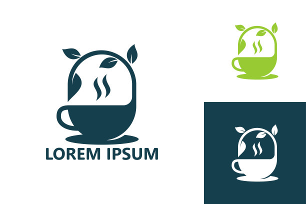 生态热饮logo模板设计向量图片下载