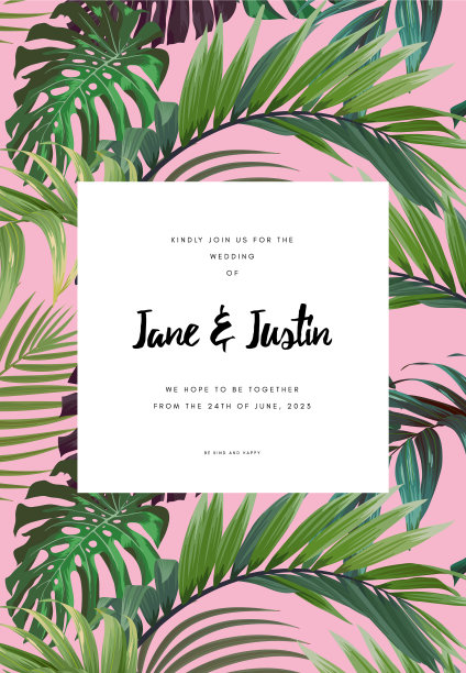 深色夏威夷花设计与棕榈叶和图片下载