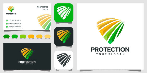 创意盾概念标志设计模板图片下载