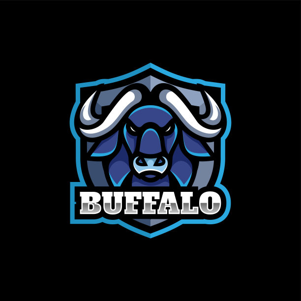 矢量插图水牛E运动和运动风格。图片下载