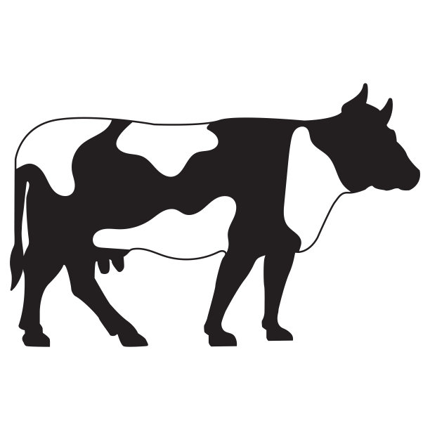 牛线艺术图标设计模板矢量插图图片下载