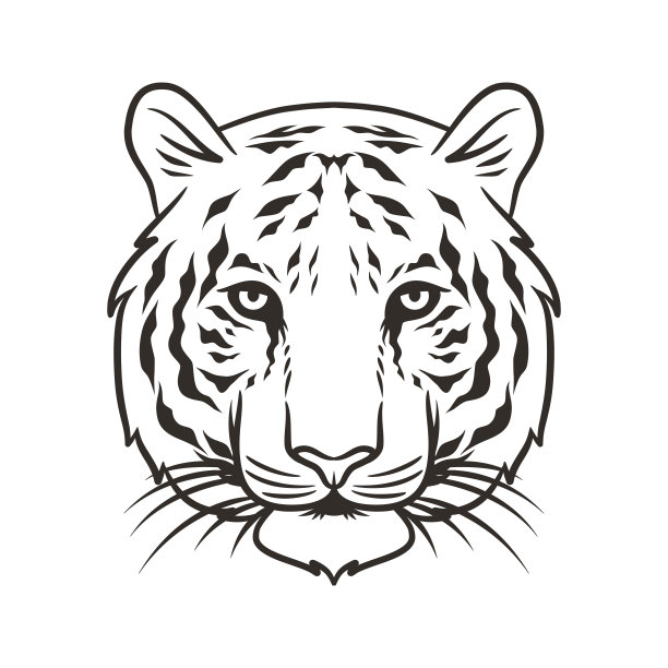 虎头矢量插图图形吉祥物图片下载