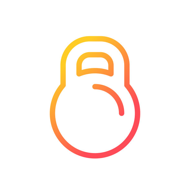 壶铃像素完美梯度线性ui图标图片下载