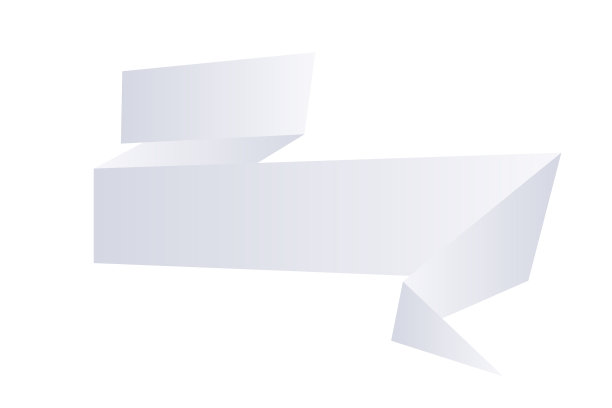 白色空白折叠彩带横幅图片下载