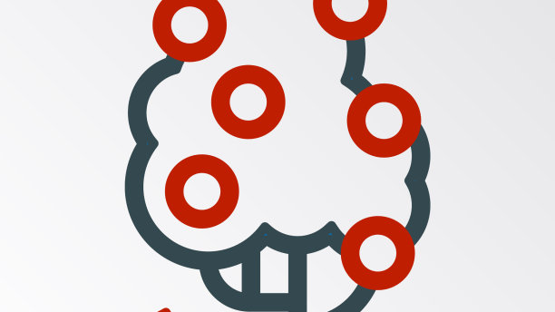 线果树图标孤立在白色背景图片下载