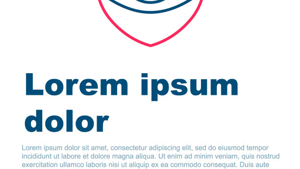 线盾和眼睛图标被隔离在灰色上图片下载