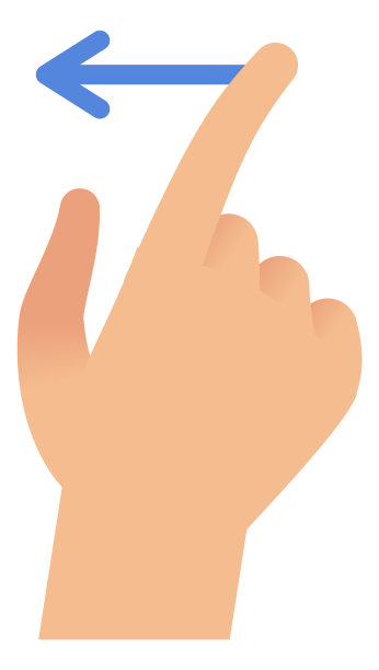 左滑动手势。手指在触摸屏上滚动图片下载